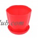 Plastic Table Decoration Plant Container Planter Holder Flower Pot Tray Red   